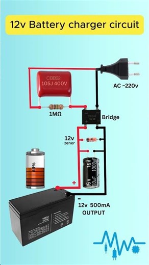 220V to 12V Transformerless Battery Charger #Shorts #charger #12v