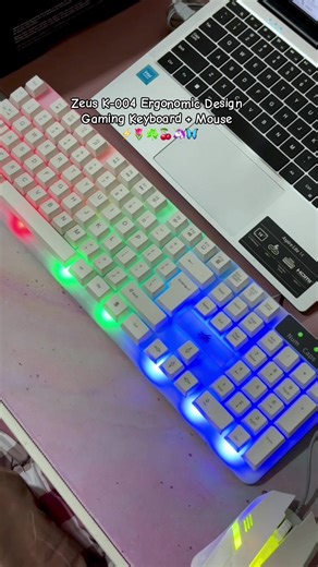 Zeus K-004 RGB Gaming Mouse and Keyboard Set