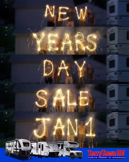 ✨ THIS ✨ IS ✨ IT ✨ On January 1, for one day only, we drop our biggest deals of the entire year —travel trailers from $25/week, motorhomes starting at $450/month and more. They’re one-time prices so you can get out and experience more freedom, travel and fun NOW. 🗓 Jan 1 | ⏰10am-5pm | 📍 Terrytown RV Learn more about these one-day deals at https://www.terrytownrv.com/new-years-day-sale | TerryTown RV Superstore