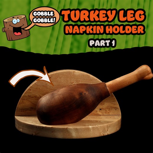 Starting my Turkey Leg Napkin Holder | Woodturning with Tim Yoder