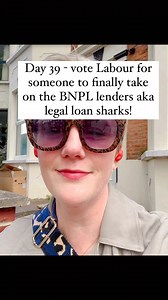 Day 39 and we can end the misery legal loan sharks cause for millions who get stuck in a cycle of debt - if you vote Labour you can help take on the BNPL lenders whose exploitation of millions of consumers has been indulged by Tory ministers. | Stella Creasy