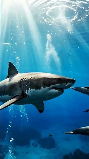 A Day in the Life of a Great White Shark | 4K Nature Documentary #shorts