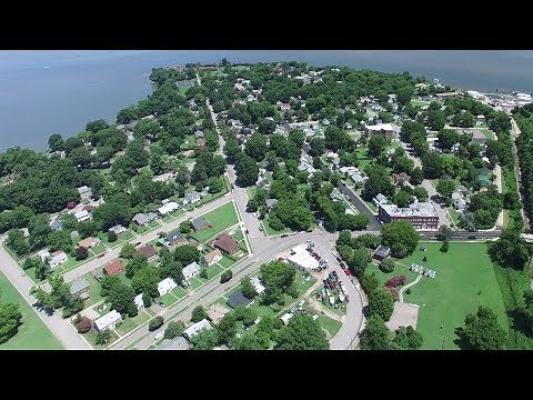 Aerial Views of City Point Park & Historical District - Hopewell, Va