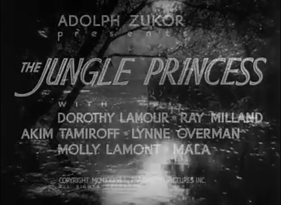 The Jungle Princess (1936) Title Sequence Paramount Pictures