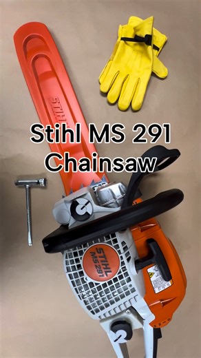 This is the STIHL MS 291 chainsaw — a mid-range saw with a convenient side-access chain tensioner. Shown here with an 18-inch low-kickback guide bar and chain. It features a winter setting that pulls warm air from around the cylinder and mixes it with cold air to help protect the air filter and engine. It can also be equipped with an HD2 filter for powdery snow conditions. Come see our selection of Stihl power tools and accessories at Aubuchon Hardware in Norway, Maine #chainsaw #hardware | Aubu