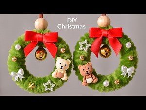[100 Yen DIY] Christmas Wreath Made with Moru Wreath