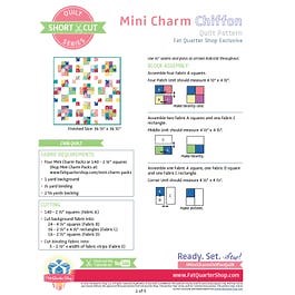Mini Charm Chiffon Shortcut Quilt Pattern | Free PDF Fat Quarter Shop Exclusive