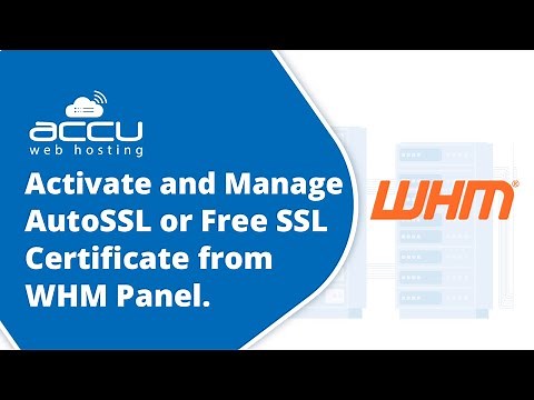 How to activate and manage AutoSSL or Free SSL Certificate from the WHM Panel?