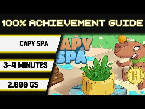 Capy Spa 100% Achievement Walkthrough * 2000GS in 3-4 Minutes *