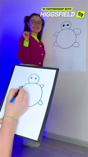 Simple turtle drawing 🐢✏️ Arts and crafts for smart kids #forkids