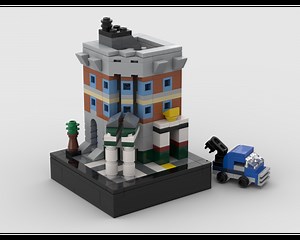 LEGO MOC-59178 Mini SET 10264 - Corner Garage (Modular Buildings > Mini 2020)