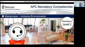 DeLever APC Masterclass: Mandatory Competency - Inclusive Environments (7 days)