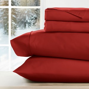 Ultra Soft Bed Sheets Set in Christmas Red for Full Size Bedding by Comfort Canopy - Walmart.com