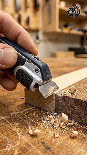 Tiny Electric Scraper Shaves Wood Edge Perfectly! ⚡🪵 #Shorts