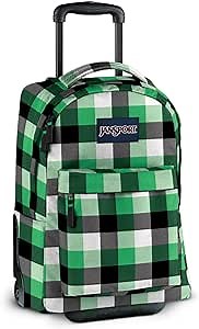 Jansport Wheeled Superbreak Daypack - Verdant Green Block Check