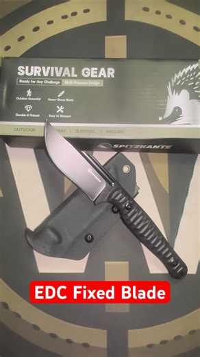Spitzkante EDC Fixed Blade! #edc #outdoorgearreview #amazongadgets #budgetgear #bushcraft