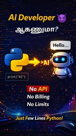 Create Your Own AI Chatbot (100% FREE) 🤯with Python Explained in Tamil #shorts #shortsfeed
