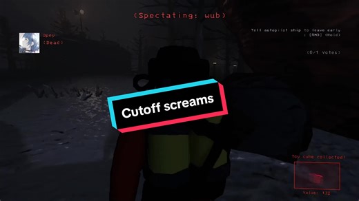 Cutoff screams in lethal company #lethalcompany #scream #fyp