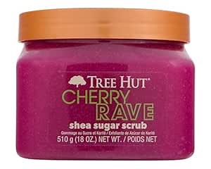 Tree Hut Cherry Rave Shea Sugar Scrub | Exfoliating Body Scrub Removes Dead, Dry Skin for a Soft & Hydrated Feel | Limited Edition Fall | Nourishing Essential Body Care | 18 fl oz.