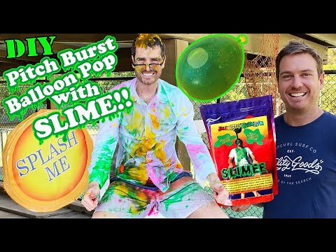 How to make a dunk tank alternative with optional SLIME. DIY pitch burst or soak n wet. Get slimed!