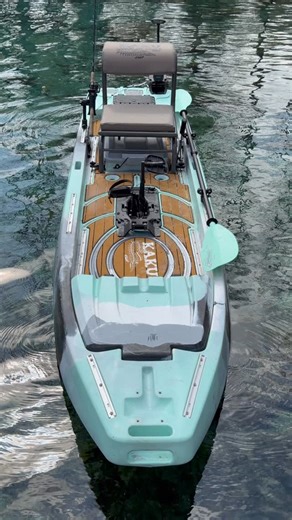 new Zulu X3 seafoam camo with Fin pedal drive. Sexy! #kayakfishing #kayaking #kayak #explore #getoutside | Kaku Kayak