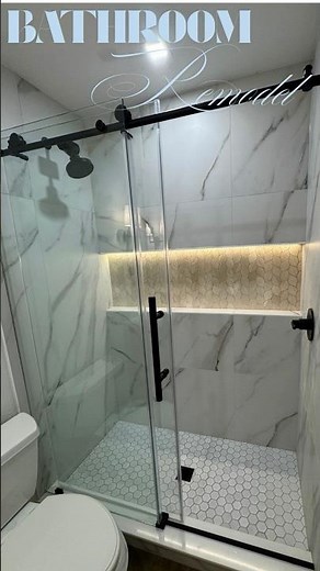 Bathroom Remodel | Modern Walk-In Shower & Custom Vanity | Green Home #bathroomremodel