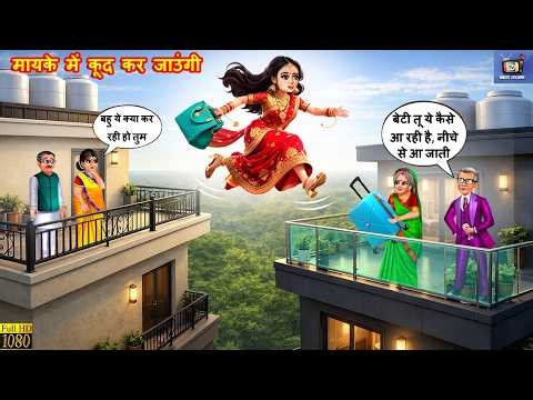 मायके में कूदकर जाऊंगी | Mayke Mein Koodkar Jaungi | Hindi Kahani | Moral Stories | Cartoon Video