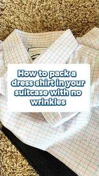 How to fold and pack a dress shirt in your suitcase with no wrinkles #travel #lifehacks #diy