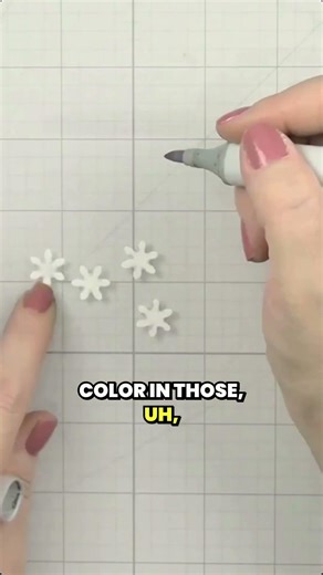 3-color marker shading trick to make tiny flowers pop #carddesigner #copic #cardmaking