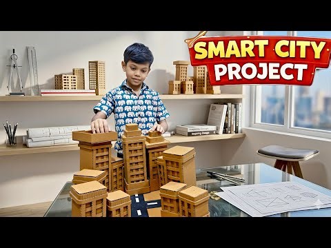 Smart City Model 😍 | Best School Project Idea 2026 🔥 | Easy Cardboard City