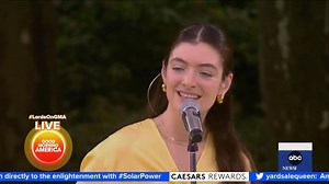 Lorde performs her hit single #SolarPower from her new album, LIVE in Central Park! #LordeOnGMA https://gma.abc/3j2NqzT | Good Morning America