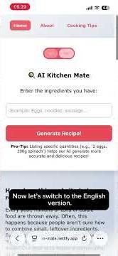 Generate Any Recipe with AI | KitchenMate Tutorial