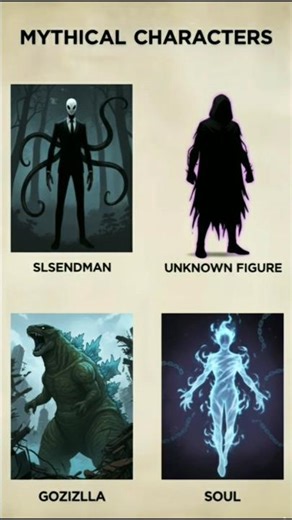 mythical creatures #shorts #viral #trending #soul #slenderman #godzilla
