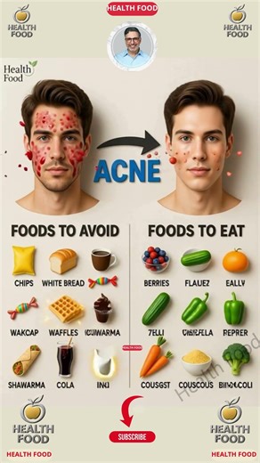 Stop Eating These 9 Foods if You Want Clear Skin! 🛑 #AcneDiet #ClearSkin #SkincareTips #Healthy