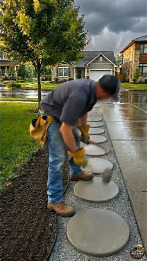 She Struggled Through This Muddy Path in the Rain, So We Built a Beautiful Walkway! #shorts