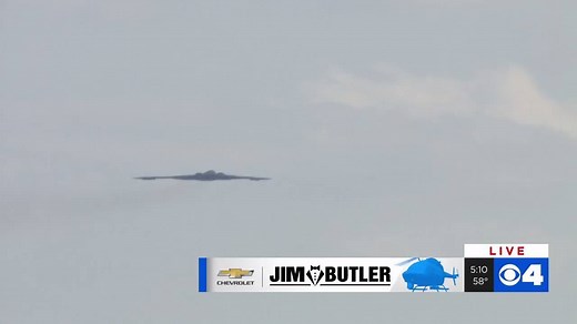 103K views · 2.5K reactions | HOW COOL! The Air Force's B-2 stealth bomber flew over St. Louis to show appreciation for workers on the frontlines. ❤️ | KMOV | Facebook