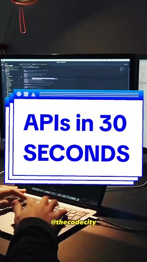 What are APIs? 😎 #learncoding #frontend #frontenddeveloper #api #apis #coding #javascript #learnjavascript #restfulapi #htmlcss #technology #programming #teacher