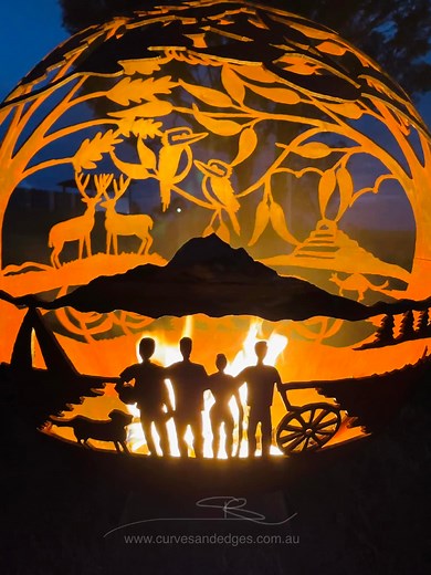 Fire Pit Spheres | Curves and Edges Metal Art