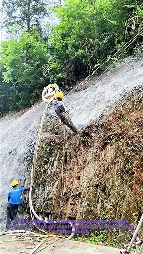 Slope Protection: Mesh Hanging and Shotcreting Reinforcement