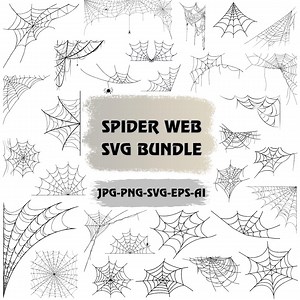 Spider Web SVG Bundle: Halloween Clipart, Cut Files (digital Download) - Etsy