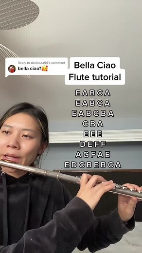 Playing Bella Ciao on Flute Tutorial | La Casa De Papel Sheet Music
