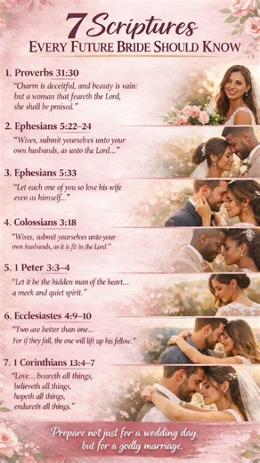 “7 Scriptures Every Future Bride Should Know” - PROVERBS 18:22