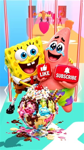SpongeBob Forgives Patrick! 🥺🍦 The Ice Cream Surprise Will Melt Your Heart! 💛😱 #shortvideo #shorts