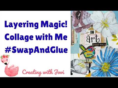 2 Creative Collages | Drawn Images Collage + Green Monochrome Collage #swapandglue 💌