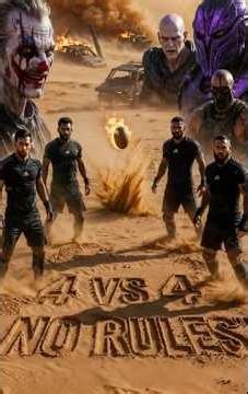 MESSI Epic No-Rules Soccer Match in the Desert (Heroes vs Villains) #messi #football