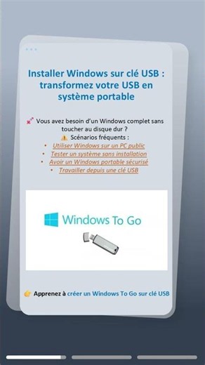 Installer Windows sur clé USB : transformez votre USB en système portable
