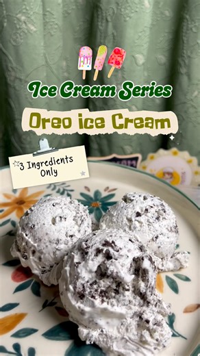 Oreo Ice Cream | Ice Cream Series | Episode 3 | Homemade No Churn Ice Cream Recipe #shorts #iccream