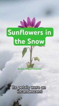 Sunflowers in the Snow #SunflowersInTheSnow #SolsticeBloom #WinterTale #HopeAndResilience #HappyEndi