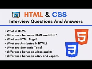 Top 10 HTML And CSS Interview Questions || Top HTML CSS Interview Questions And Answers #html #css