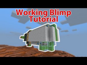 How to make a Working Blimp in Minecraft Bedrock | Minecraft Redstone Tutorial